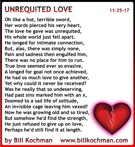 Great Poems About Unrequited Love