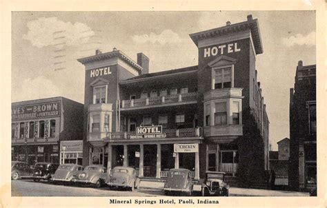 Paoli Indiana Mineral Springs Hotel Vintage Postcard Aa36937 Mary L