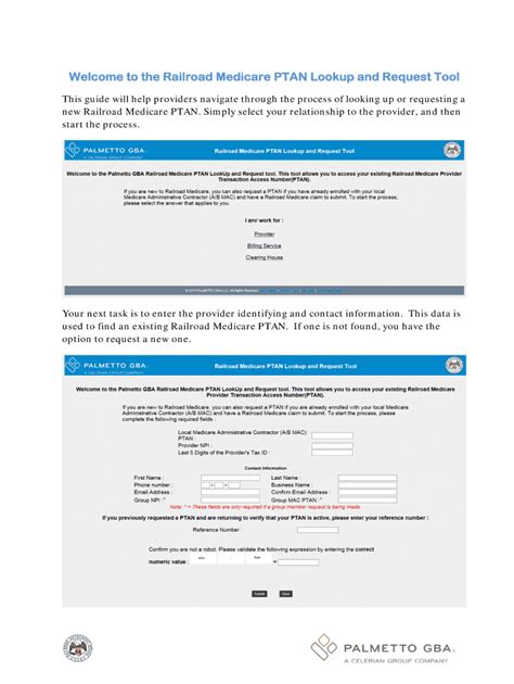 Fillable Online Welcome To The Railroad Medicare Ptan Lookup And