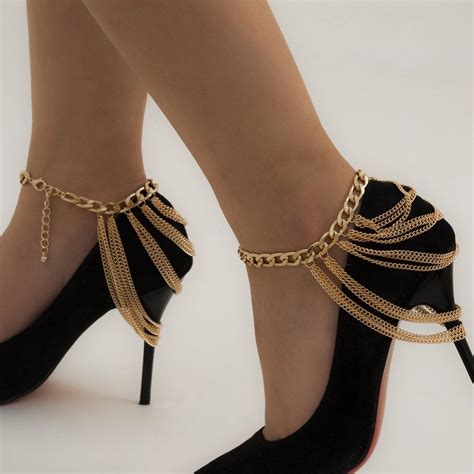 New High Heel Shoe Fashion Multilayer Chains For Women And Girls Today S Best Daily Deals Temu