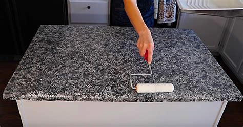 How To Paint Faux Granite Countertops