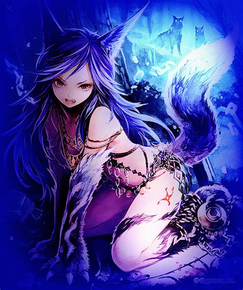Wolf Girl Blue Anime Anime Wolf Girl