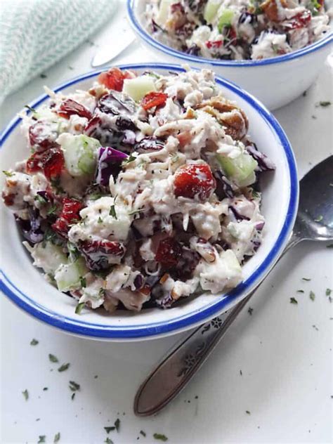 Turkey Salad Recipe With Cranberries Savory With Soul