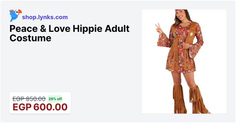 Peace And Love Hippie Adult Costume Lynks Shop