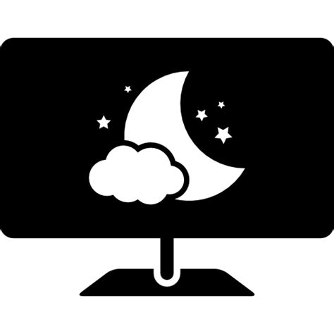 Computer Sleep Mode Monitor Screen Symbol With A Night Image Free