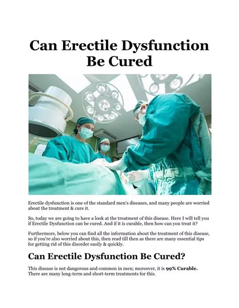 Ppt Can Erectile Dysfunction Be Cured Powerpoint Presentation Free Download Id