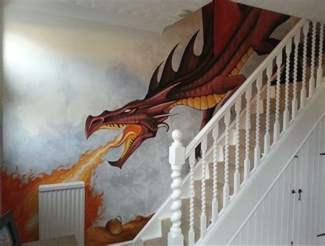 Bedroom Storage Ideas Dragon Wall Mural Dragon Wall Art Kids Room