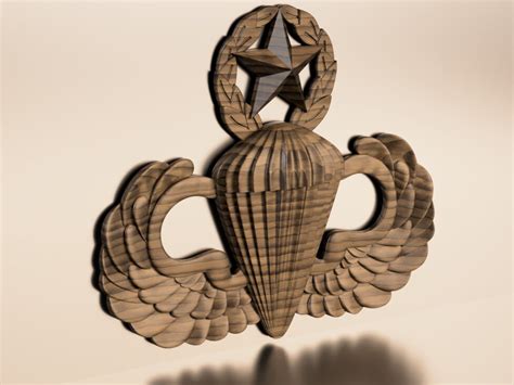 Armed Forces Master Parachutist Badge Insignia 3d Stl File For Etsy