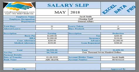 9 Ready To Use Salary Slip Excel Templates Exceldatapro In 2021