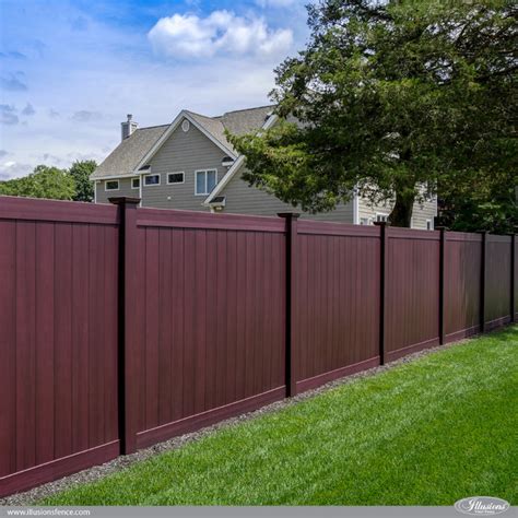 Mahogany Wood Grain Pvc Vinyl Privacy Fence By Illusions Vinyl Fence