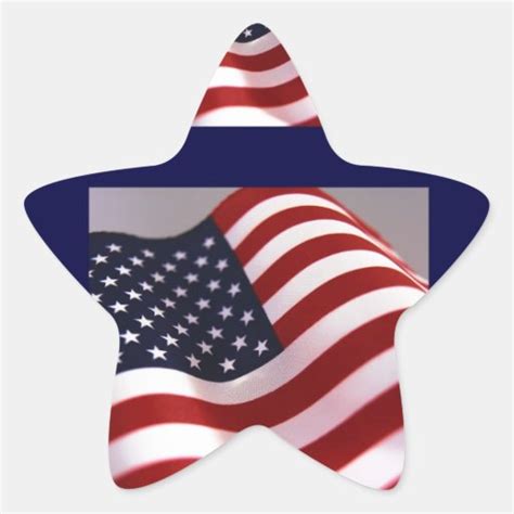 American Flag Star Sticker Zazzle