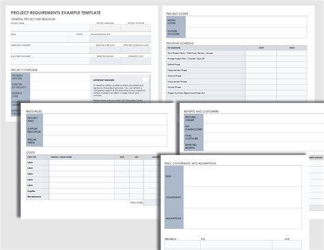 Free Project Requirement Templates Smartsheet