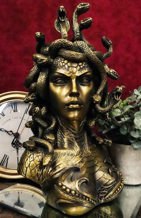 Buy Ebros Gift Greek Mythology Gorgon Sisters Goddess Medusa With Wild Snakes Hair And Armored