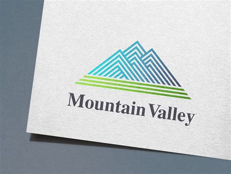 Mountain Valley Logo Vector Logo Design Logo Design Template Logo