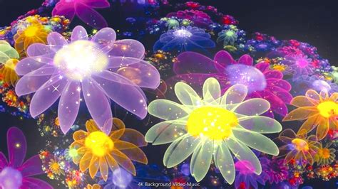 Magic Flowers Amazing Screensaver الورود السحرية خلفية لامعة