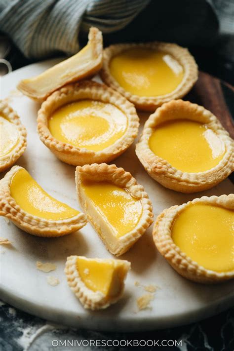 Authentic Chinese Bakery Style Hong Kong Egg Tart That Features Flaky
