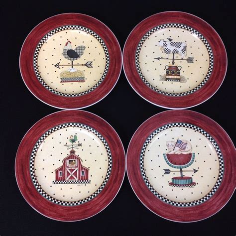 Sakura Debbie Mumm Four Weathervane 8 18 Salad Dessert Plates