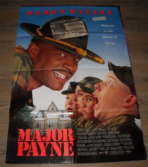 1995 Major Payne 1 Sheet Movie Poster Damon Wayans Comedy Double Sided