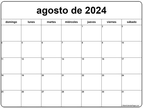 Agosto De 2024 Calendario Gratis Calendario Agosto