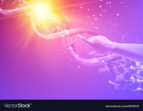 Purple Background With Dna Royalty Free Vector Image