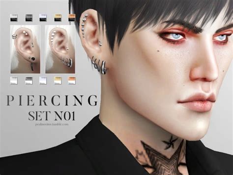 The Sims Resource Piercing Set N01 By Pralinesims • Sims 4 Downloads