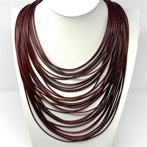 Multi-Strand Rope Necklace | Leather statement necklace, Multi strand, Multi strand necklace