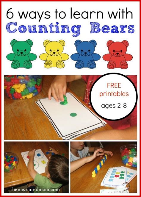 Math Activities With Counting Bears For Ages 2 8 Math Activities