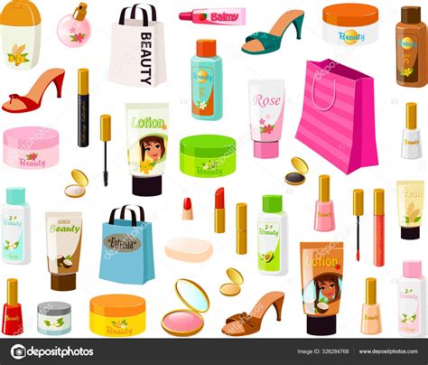 Vector Illustration Various Beauty Products Lotions Stock Illustration By Altagraciaart