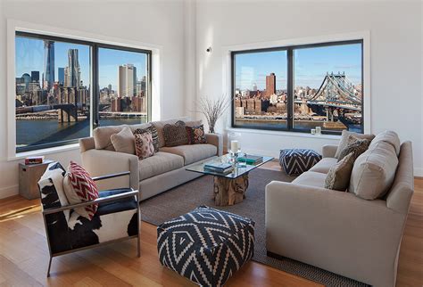 Clock Tower Apartment Neutral Sitting Area With Views To New York City