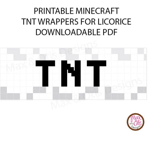 Download Candy Tnt Labels Minecraft Tnt Labels Free Printable Png