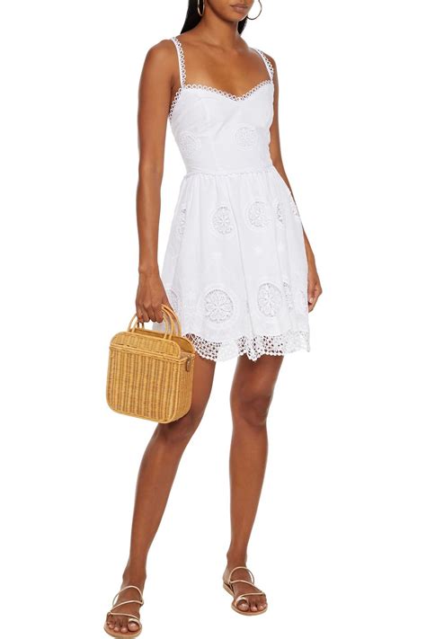 Charo Ruiz Ibiza Crocheted Lace Trimmed Cotton Blend Voile Mini Dress Sale Up To 70 Off The
