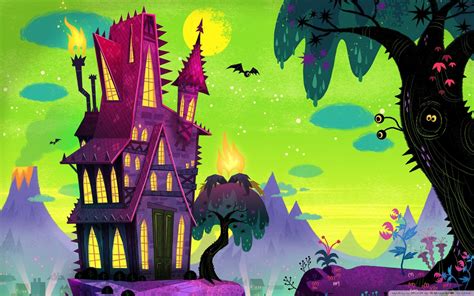 Spooky House Cartoon Wallpapers Wallpaper Cave
