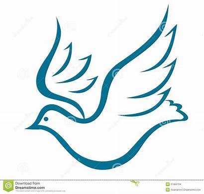 Dove Peace Flying Bird Vector Wings Sketch