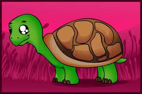 How To Draw A Cartoon Turtle By Dawn