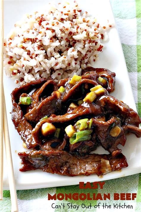 Mongolian beef is one of my favorite asian foods and this recipe did not disappoint. Easy Mongolian Beef - Can't Stay Out of the Kitchen