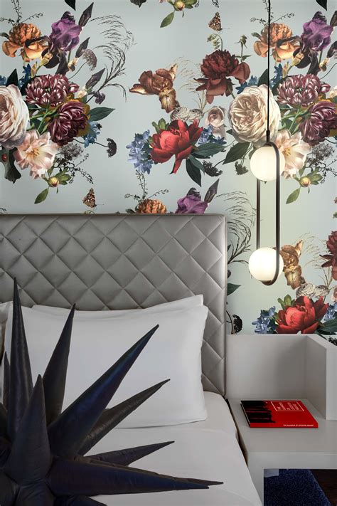 Large Dutch Floral Print Wallpaper For Modern Home Decor
