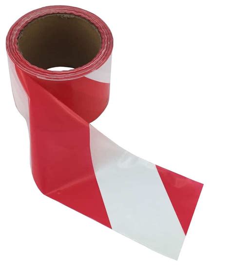 Barrier Safety Tape Red And White 75mm X 100m 07103 Medalist