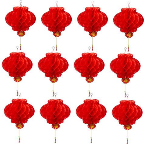 Red Hanging Chinese Decorations For Lunar New Year Or Celebrations