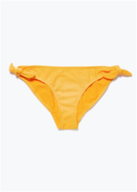 Women Papaya Holiday Swimwear Twist Bikini Bottoms Mustard Fitforfelix