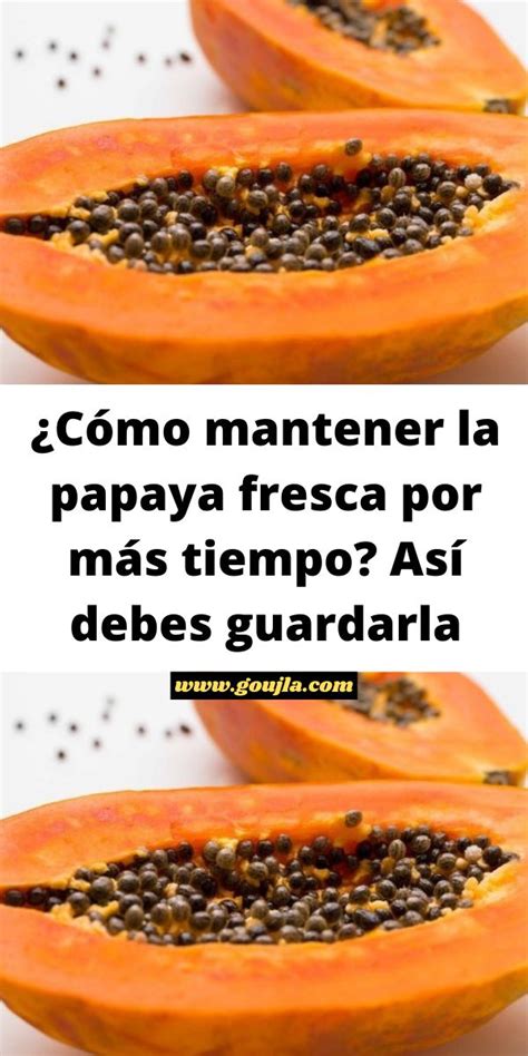 ¿cómo Mantener La Papaya Fresca Por Más Tiempo Así Debes Guardarla