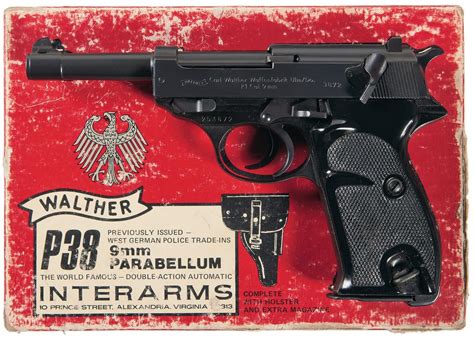 Walther Post War Model P1 Semi Automatic Pistol With Holster And Box