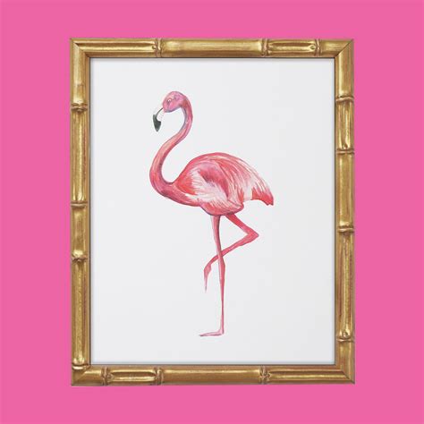 Flamingo Art Print For Wall Decor Thimblepress