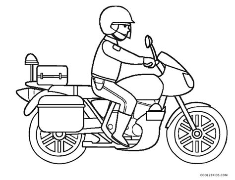 Police coloring book for kids: Free Printable Motorcycle Coloring Pages For Kids | Cool2bKids