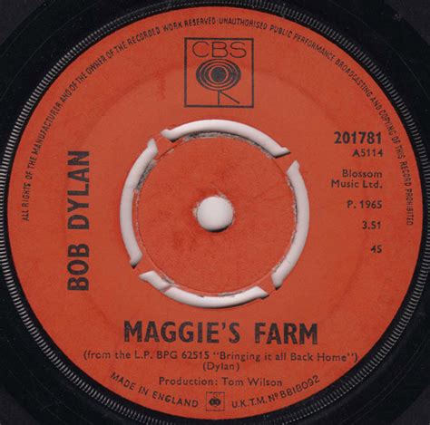 Bob Dylan Maggies Farm Releases Discogs
