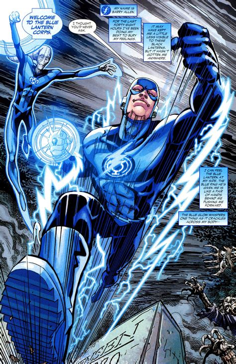Barry Allen Flash Blue Lantern Corps Blackest Night Dc Comics