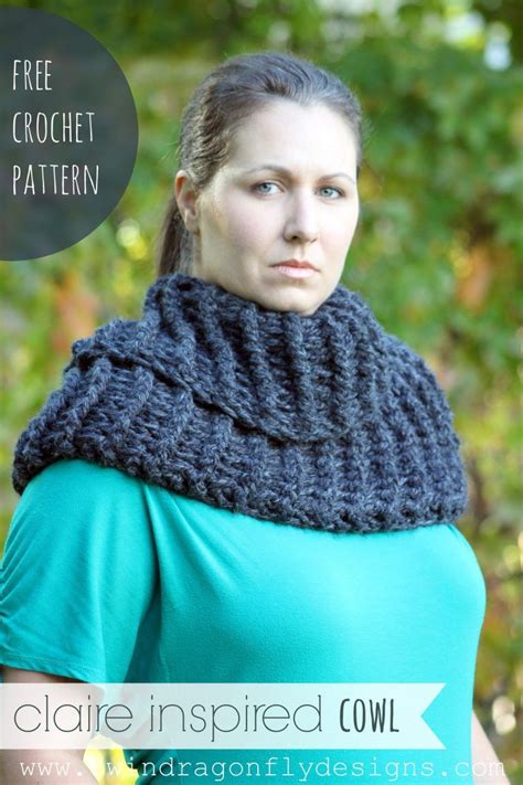 Claire Inspired Crochet Cowl Pattern Outlander Crochet Scarves
