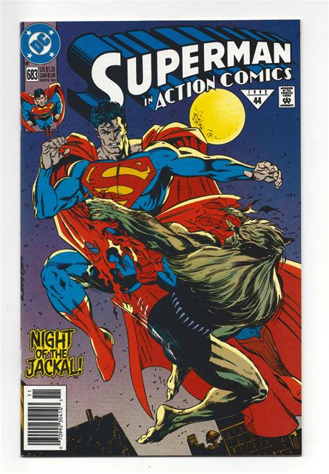 Action Comics 683 Vf Newsstand Edition Doomsday Cameo Androids