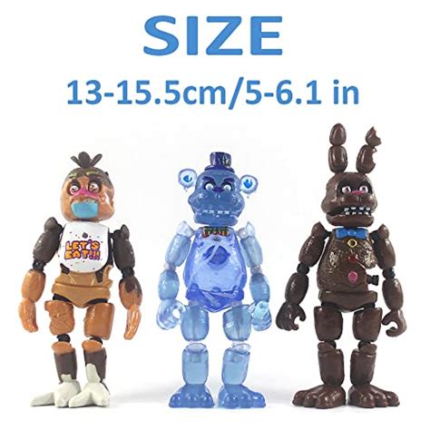 set of 6pcs new fnaf five nights at freddy s game doll sister location horror doll lightening