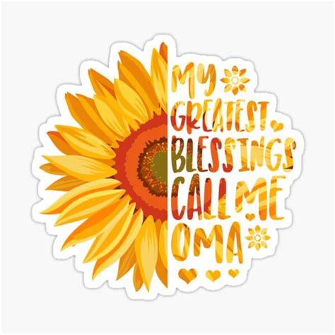 My Greatest Blessings Call Me Oma T For Grandma Sticker By