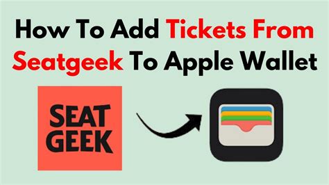 How To Add Tickets From Seatgeek To Apple Wallet Youtube
